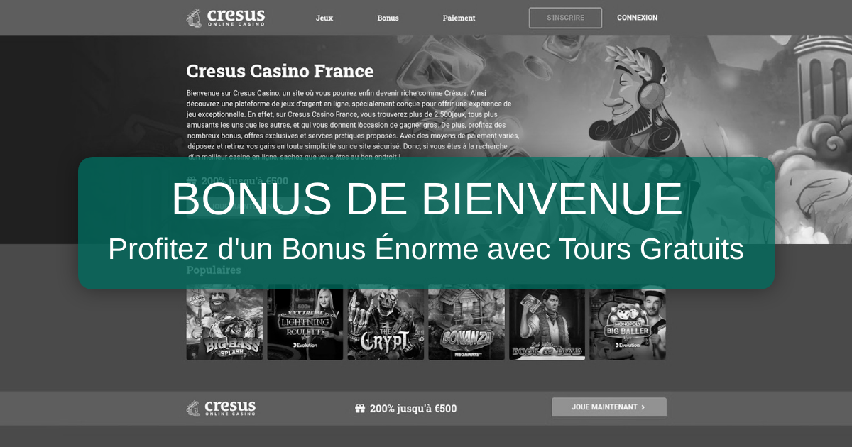 Casino Cresus welcome bonus